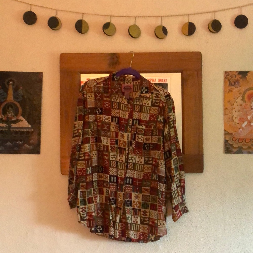 VTG Aztec Pattern Button-down